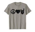 Peace Love Rock And Roll Rock And Roll T-Shirt - Minimalist Print Unisex - T-Shirt, Sweatshirt, Hoodie