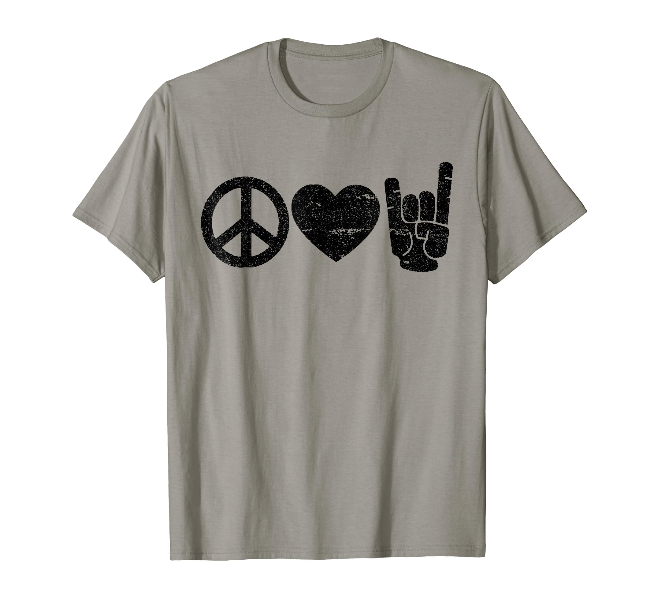 Peace Love Rock And Roll Rock And Roll T-Shirt - Minimalist Print Unisex - T-Shirt, Sweatshirt, Hoodie