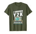 Aesthetic I Survived Y2K Computer T-Shirt - Streetwear Style for Adults - T-Shirt, Sweatshirt, Hoodie
