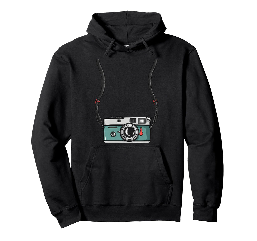 Photographer Camera Neck Strap Hoodie - Custom Art Print Men Women - T-Shirt, Sweatshirt, Hoodie