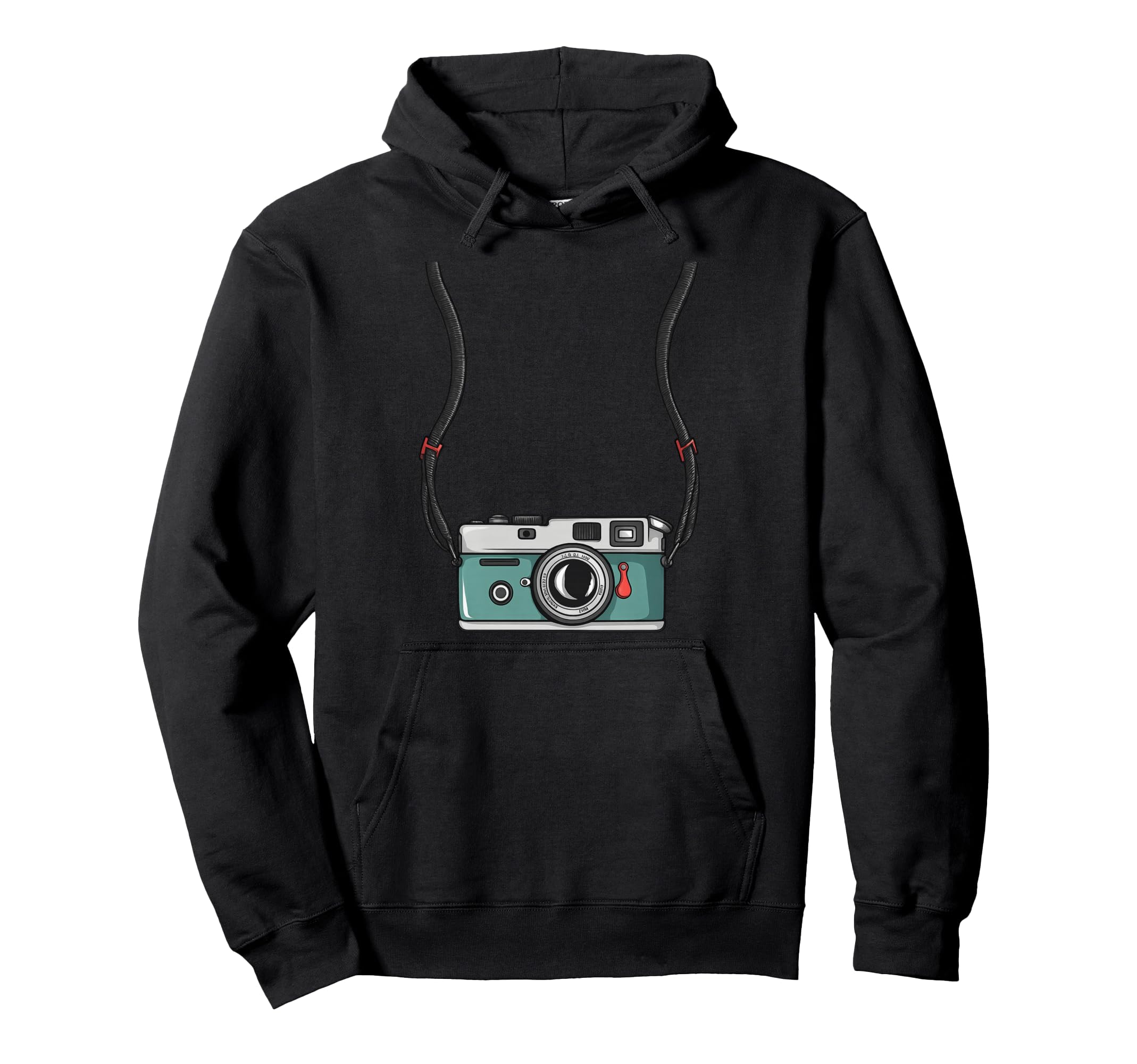 Photographer Camera Neck Strap Hoodie - Custom Art Print Men Women - T-Shirt, Sweatshirt, Hoodie