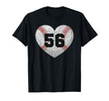 Baseball Number 56 Distressed T-Shirt - Casual Everyday Wear Men Women - T-Shirt, Sweatshirt, Hoodie