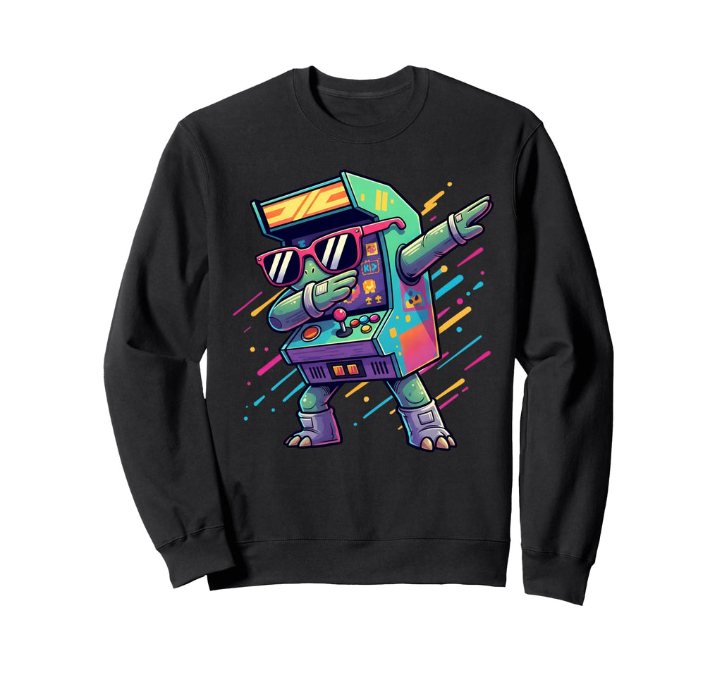 Arcade Game Machine Dabbing 70S 80S Sweatshirt - Graphic Print for Adults - T-Shirt, Sweatshirt, Hoodie