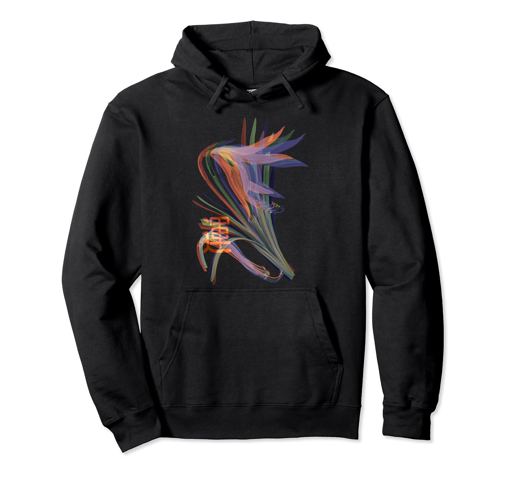 Flower Luck Japanese Plant Glitch Hoodie - Aesthetic Graphic Men Women - T-Shirt, Sweatshirt, Hoodie