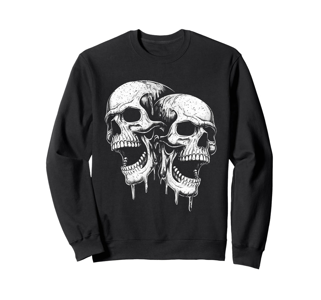 Screaming Skull Skulls Grunge 90S Gothic Sweatshirt - Graphic Print Unisex - T-Shirt, Sweatshirt, Hoodie