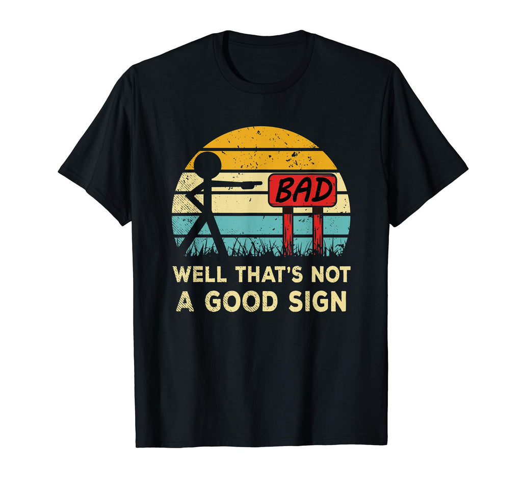Sunset Funny Bad Sign Distressed T-Shirt - Minimalist Print for Adults - T-Shirt, Sweatshirt, Hoodie