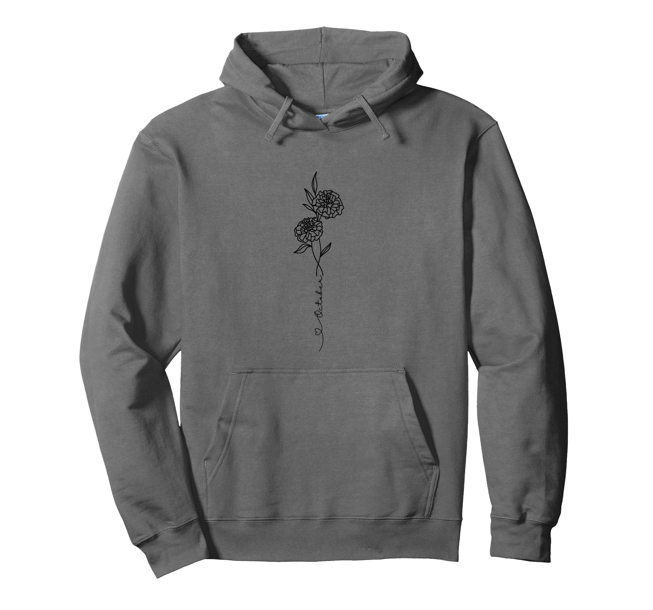 Minimalist Boho Floral Drawing Hoodie - Aesthetic Graphic for Adults - T-Shirt, Sweatshirt, Hoodie