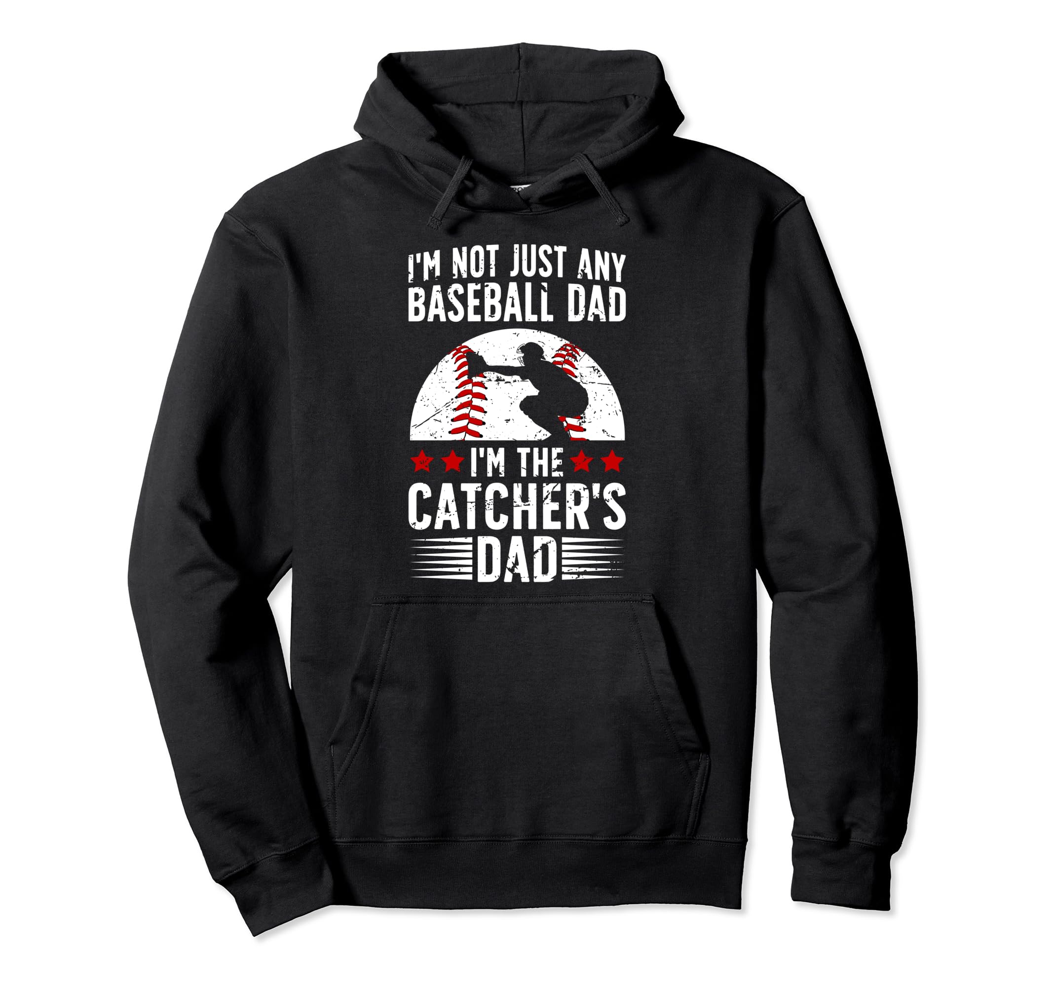 Im Baseball Catcher Dad Baseball Hoodie - Minimalist Print for Adults - T-Shirt, Sweatshirt, Hoodie