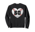 Baseball Number 60 Distressed Sweatshirt - Custom Art Print for Adults - T-Shirt, Sweatshirt, Hoodie
