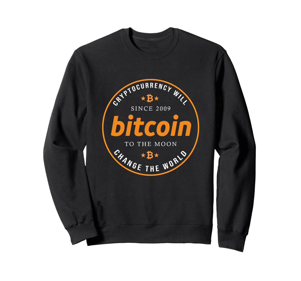 Gifts Bitcoin Btc Distressed Logo Sweatshirt - Fun Novelty Design Unisex - T-Shirt, Sweatshirt, Hoodie