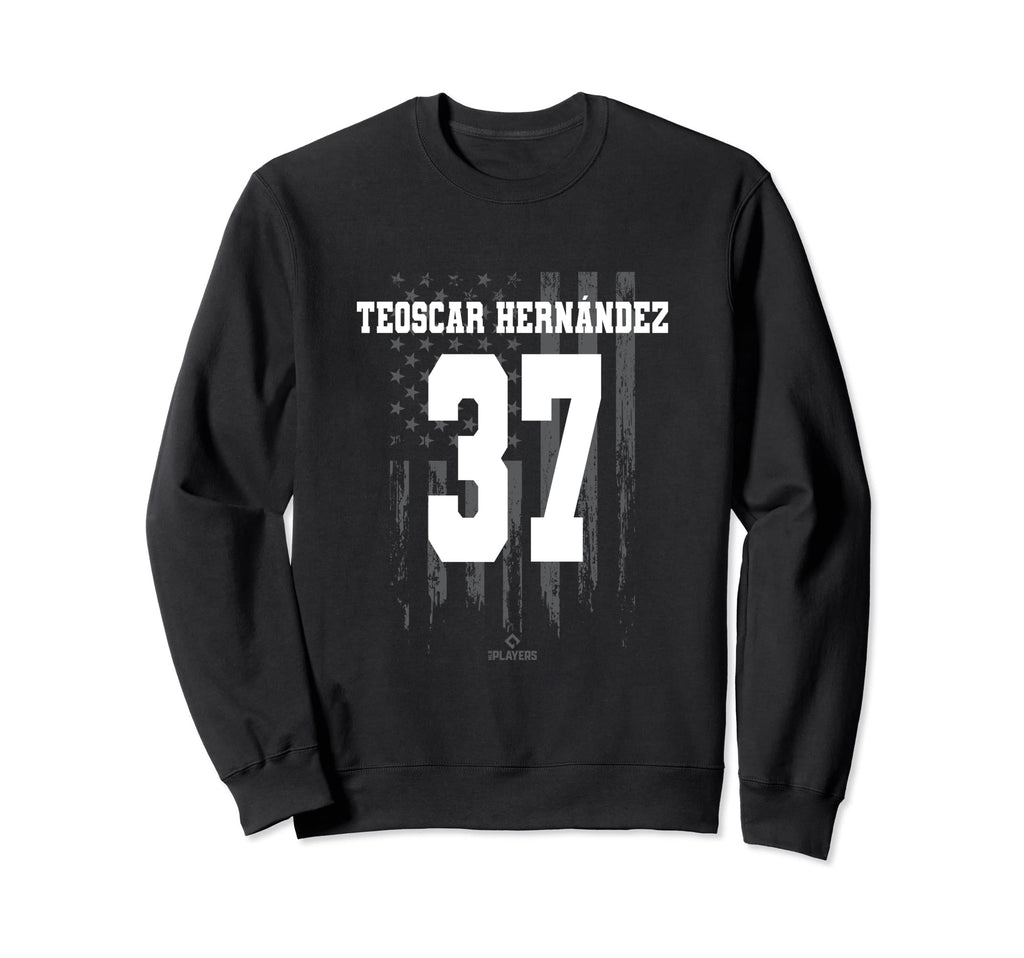 Teoscar Hernandez Flag Baseball Sweatshirt - Novelty Apparel Unisex - T-Shirt, Sweatshirt, Hoodie