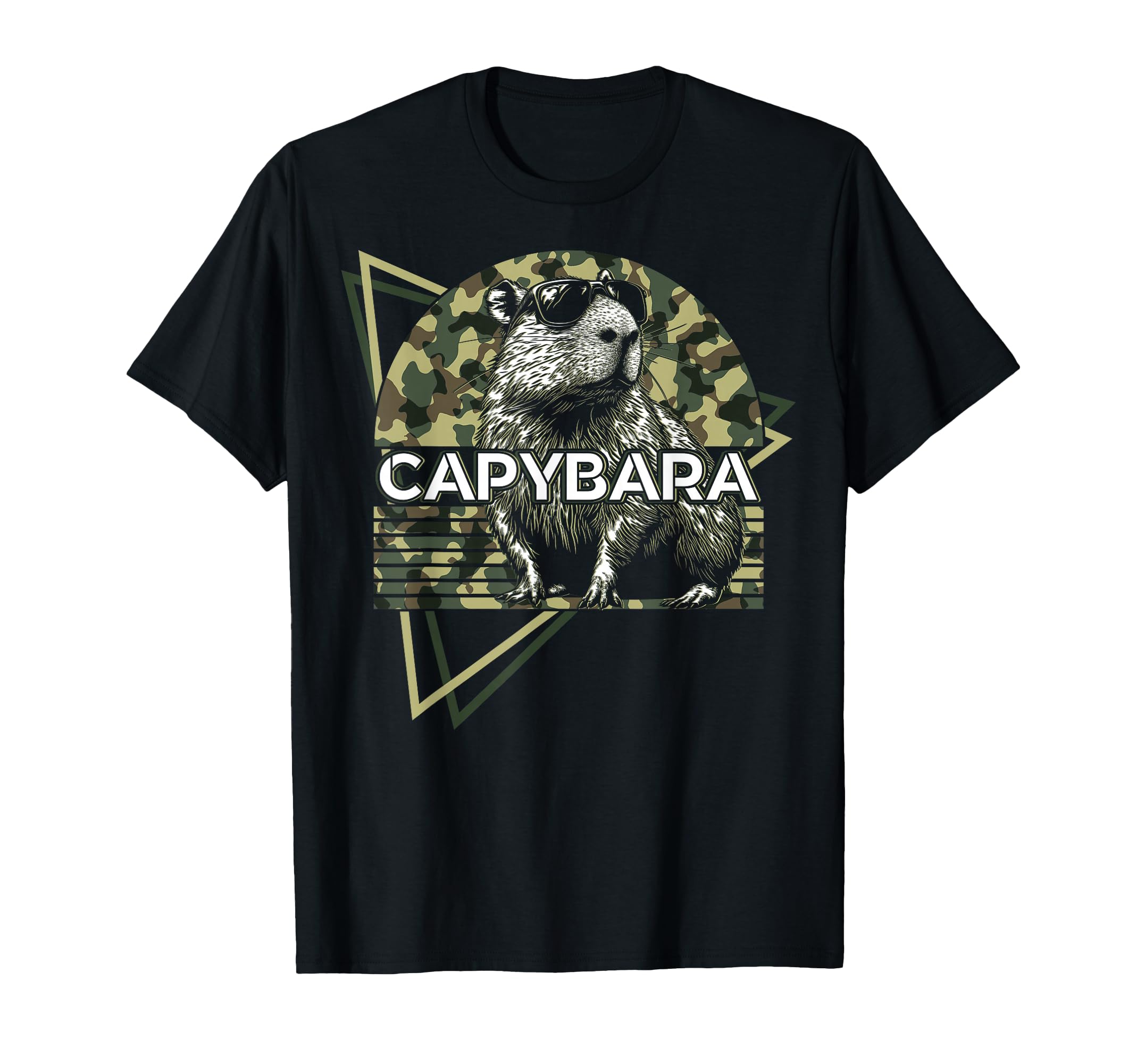 Capybara Capibara Sunglasses Camouflage T-Shirt - Graphic Print Unisex - T-Shirt, Sweatshirt, Hoodie