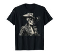 Rodeo Western Cowboy Skeleton Cigarette T-Shirt - Streetwear Style Unisex - T-Shirt, Sweatshirt, Hoodie