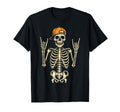 Skeleton Rocker Rock Hand Sign Punk T-Shirt - Unique Graphic Men Women - T-Shirt, Sweatshirt, Hoodie