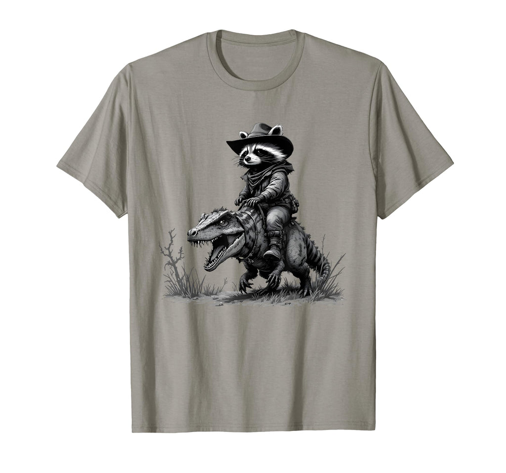 Raccoon Cowboy Cowgirl Panda Trash T-Shirt - Minimalist Print Men Women - T-Shirt, Sweatshirt, Hoodie