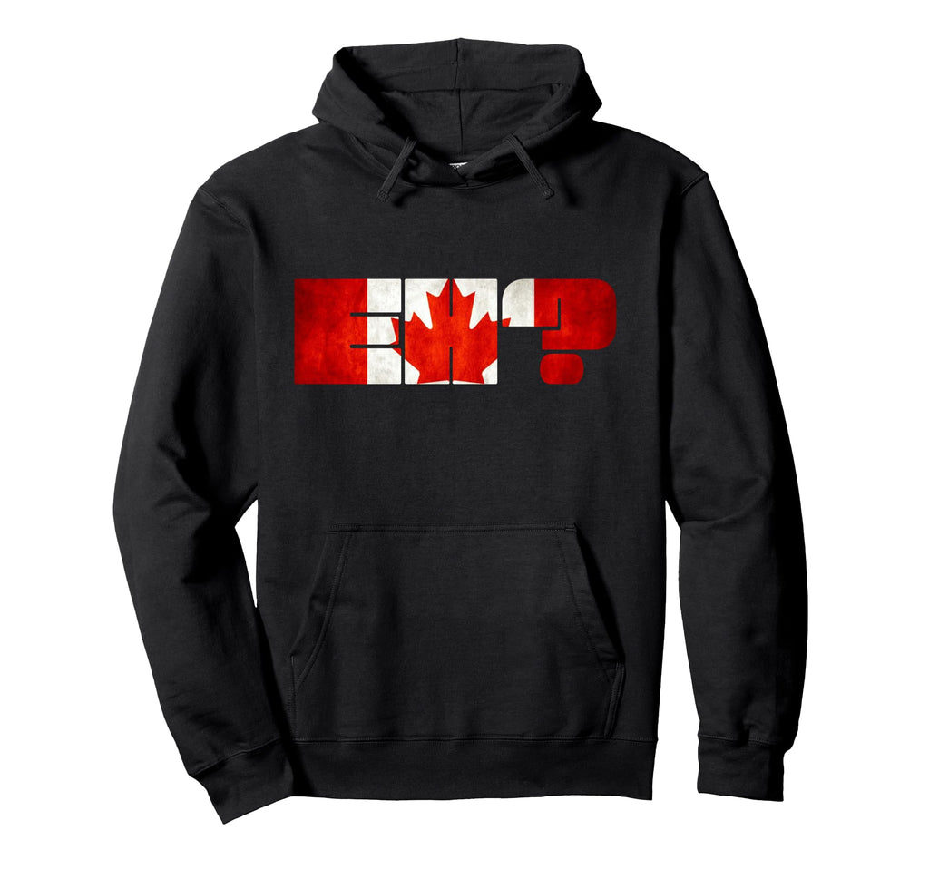 Canada Eh Question Mark Canadian Flag Hoodie - Custom Art Print Unisex - T-Shirt, Sweatshirt, Hoodie