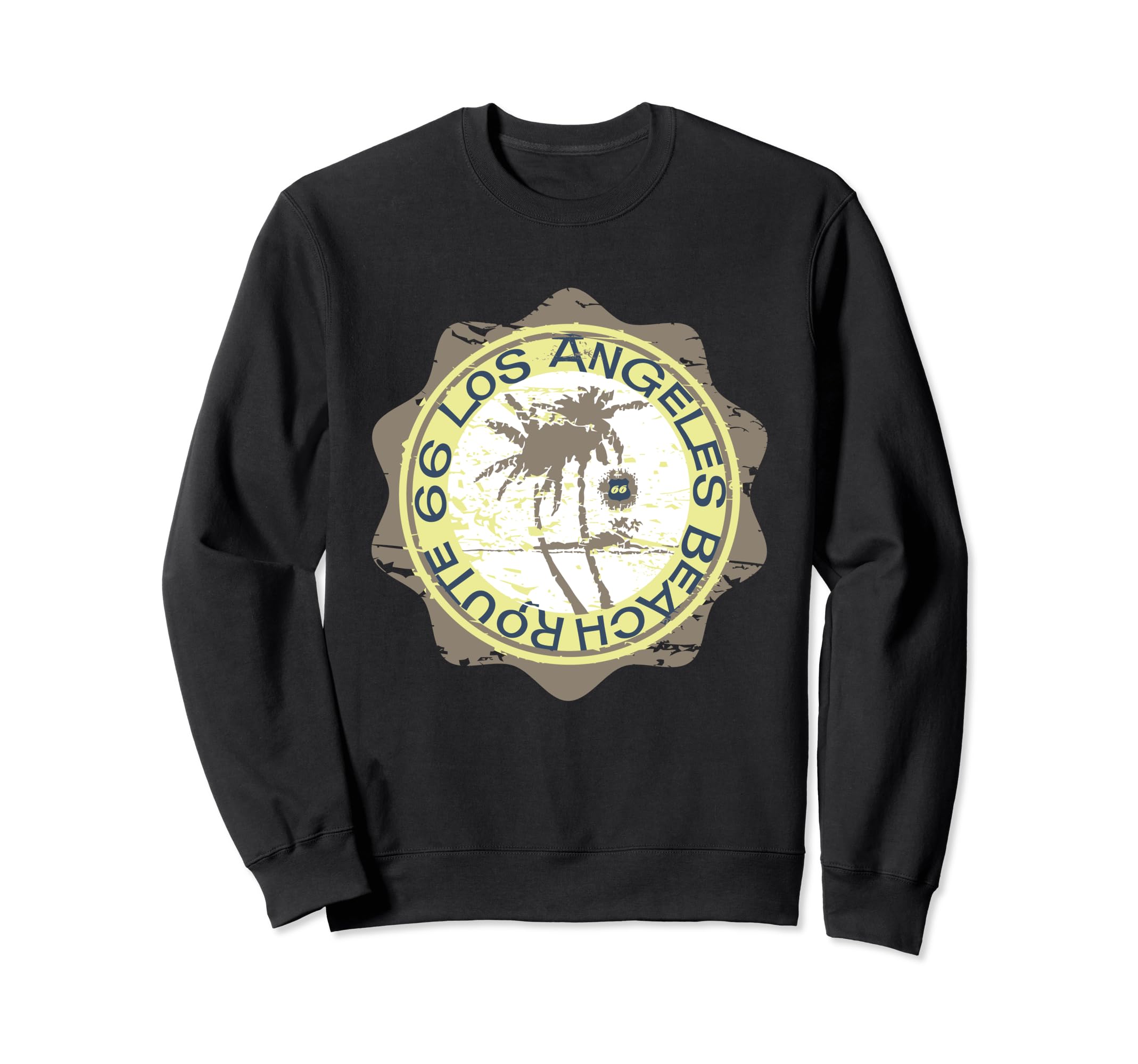 Route 66 Los Angeles Beach Sweatshirt - Novelty Apparel Unisex - T-Shirt, Sweatshirt, Hoodie