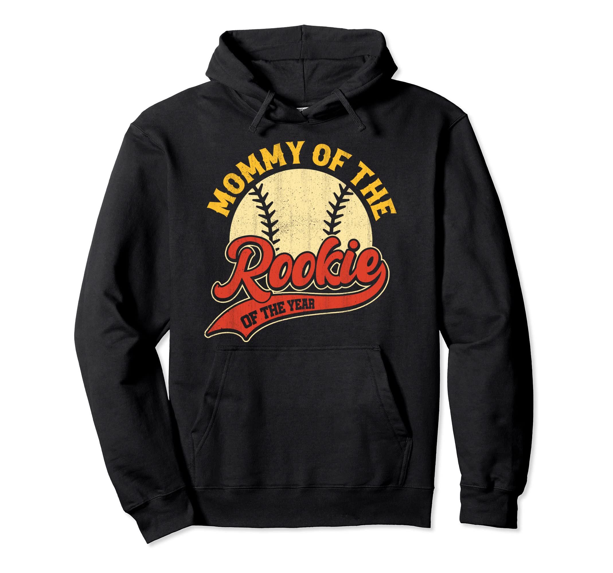 Mommy Rookie Rookie Year Baseball Mama Hoodie - Minimalist Print for Adults - T-Shirt, Sweatshirt, Hoodie