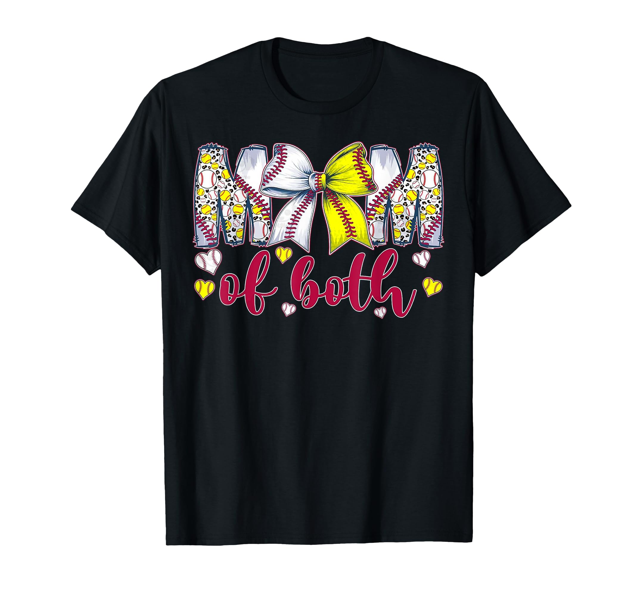 Mom Both Baseball Softball Mama Game T-Shirt - Minimalist Print for Adults - T-Shirt, Sweatshirt, Hoodie