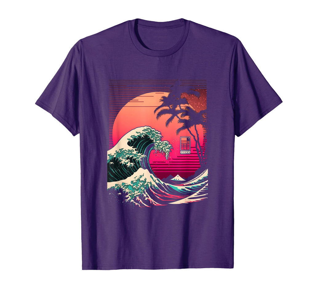 Great Wave Off Kanagawa Glitch Aesthetic T-Shirt - Streetwear Style Unisex - T-Shirt, Sweatshirt, Hoodie