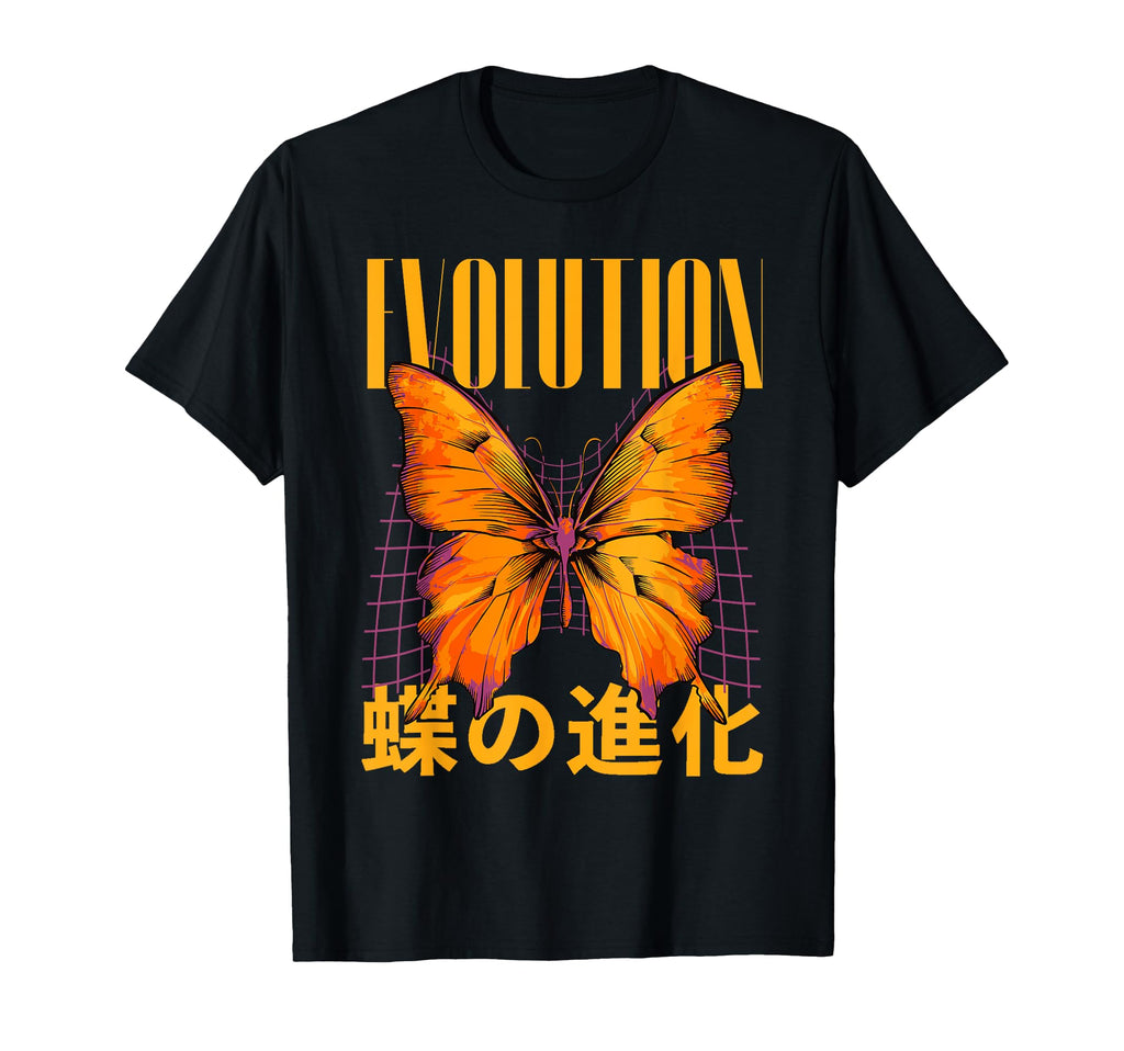 Evolution Butterfly Japanese Streetwear T-Shirt - Unique Graphic Men Women - T-Shirt, Sweatshirt, Hoodie
