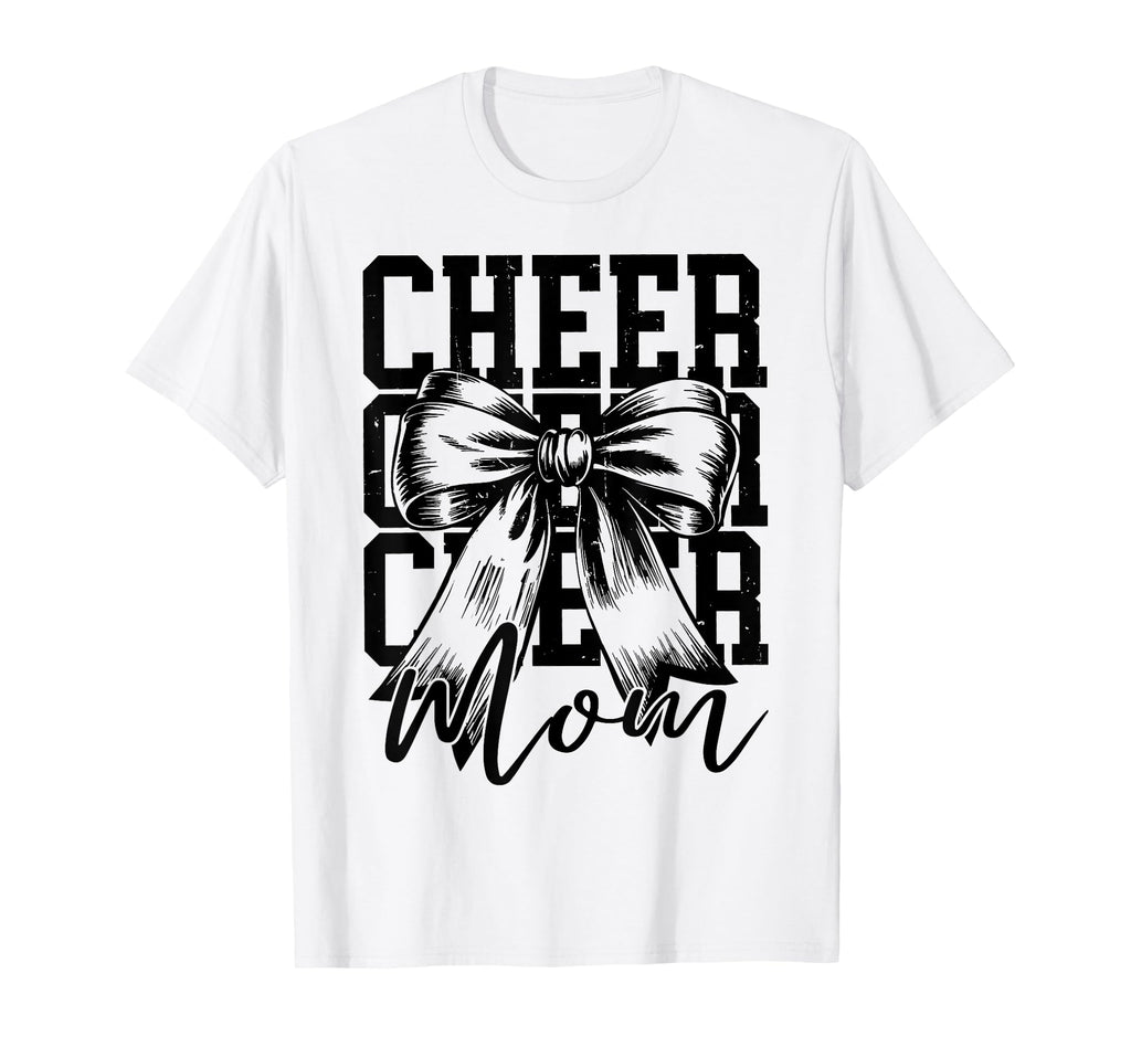 Cheer Mom Coquette Bow Game Day T-Shirt - Casual Everyday Wear Unisex - T-Shirt, Sweatshirt, Hoodie