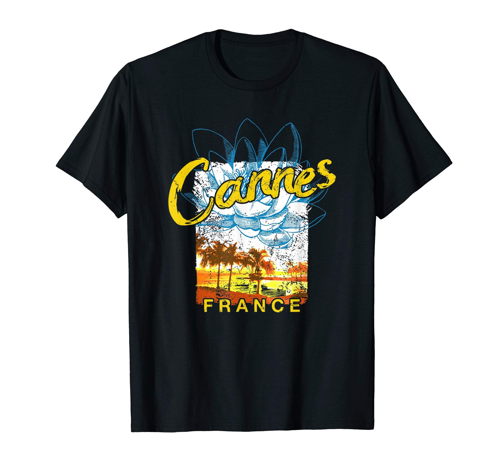 Cannes France French Riviera 80S Sunset T-Shirt - Minimalist Print Unisex - T-Shirt, Sweatshirt, Hoodie