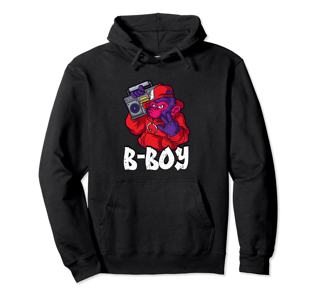 B Hip Hop Boombox Old School Rap Hoodie - Fun Novelty Design Men Women - T-Shirt, Sweatshirt, Hoodie