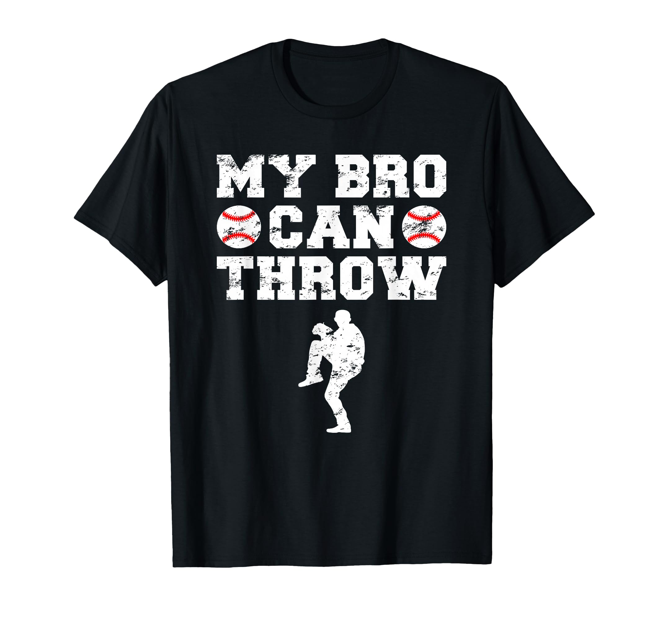 Baseball Pitcher Funny Sister Brother T-Shirt - Unique Graphic Unisex - T-Shirt, Sweatshirt, Hoodie