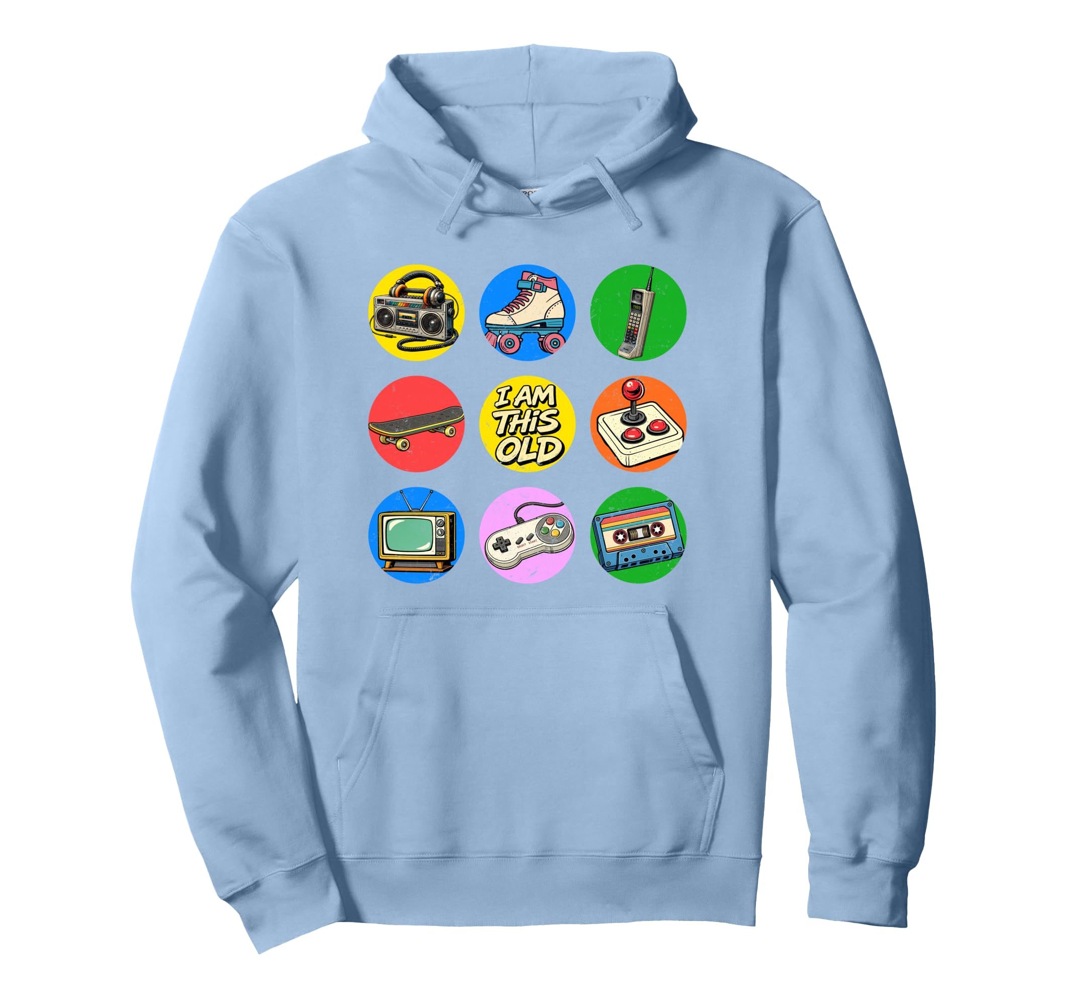 I Am This Old Nostalgia 80S 90S Hoodie - Trendy Graphic for Adults - T-Shirt, Sweatshirt, Hoodie