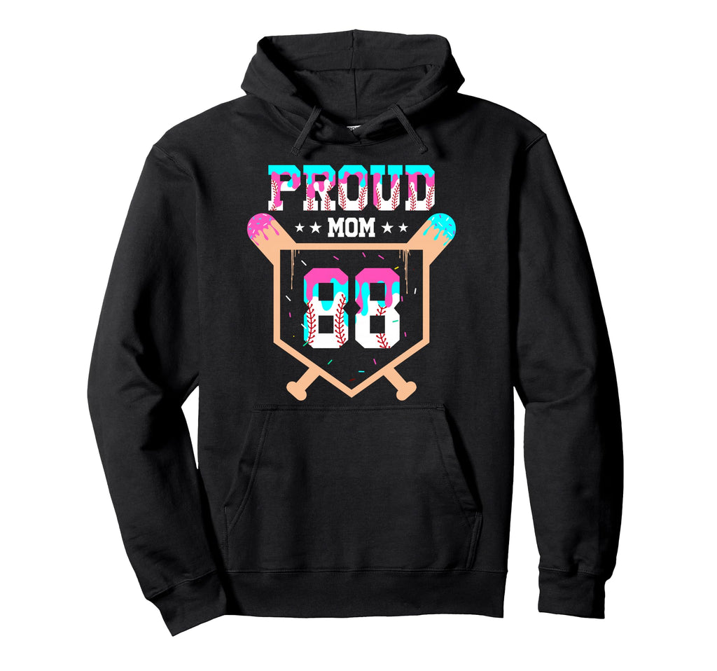 Proud Mom Baseball Player Number 88 Ice Hoodie - Unique Graphic for Adults - T-Shirt, Sweatshirt, Hoodie