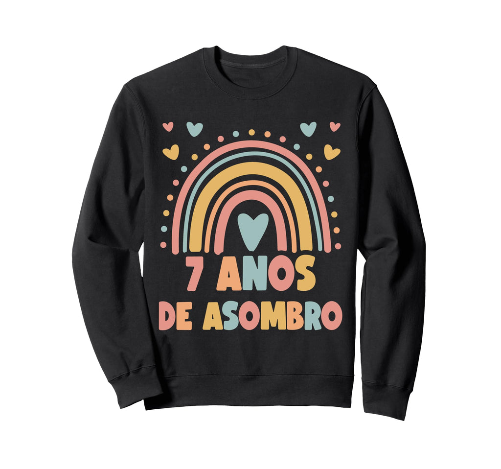 7 Year Old Boho Rainbow 7Th Sweatshirt - Streetwear Style Men Women - T-Shirt, Sweatshirt, Hoodie
