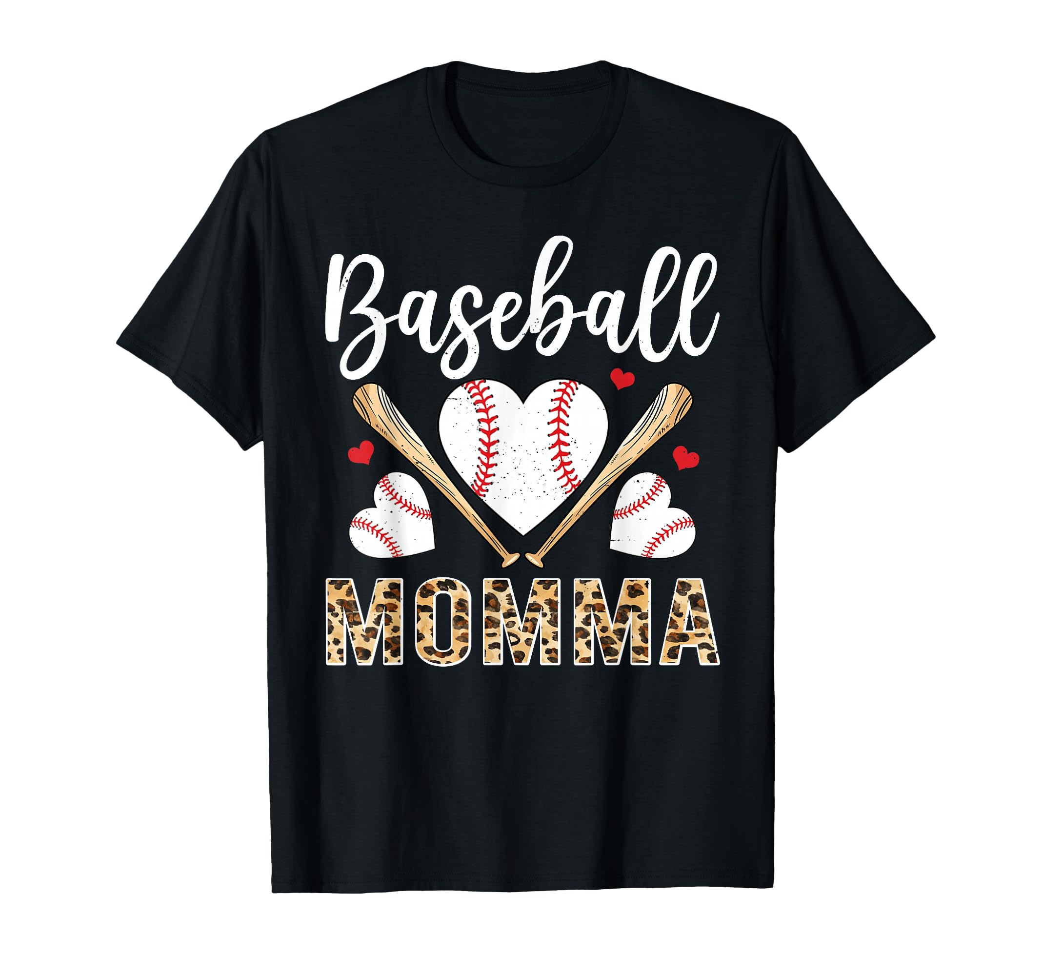Baseball Heart Momma Baseball Player T-Shirt - Aesthetic Graphic for Adults - T-Shirt, Sweatshirt, Hoodie