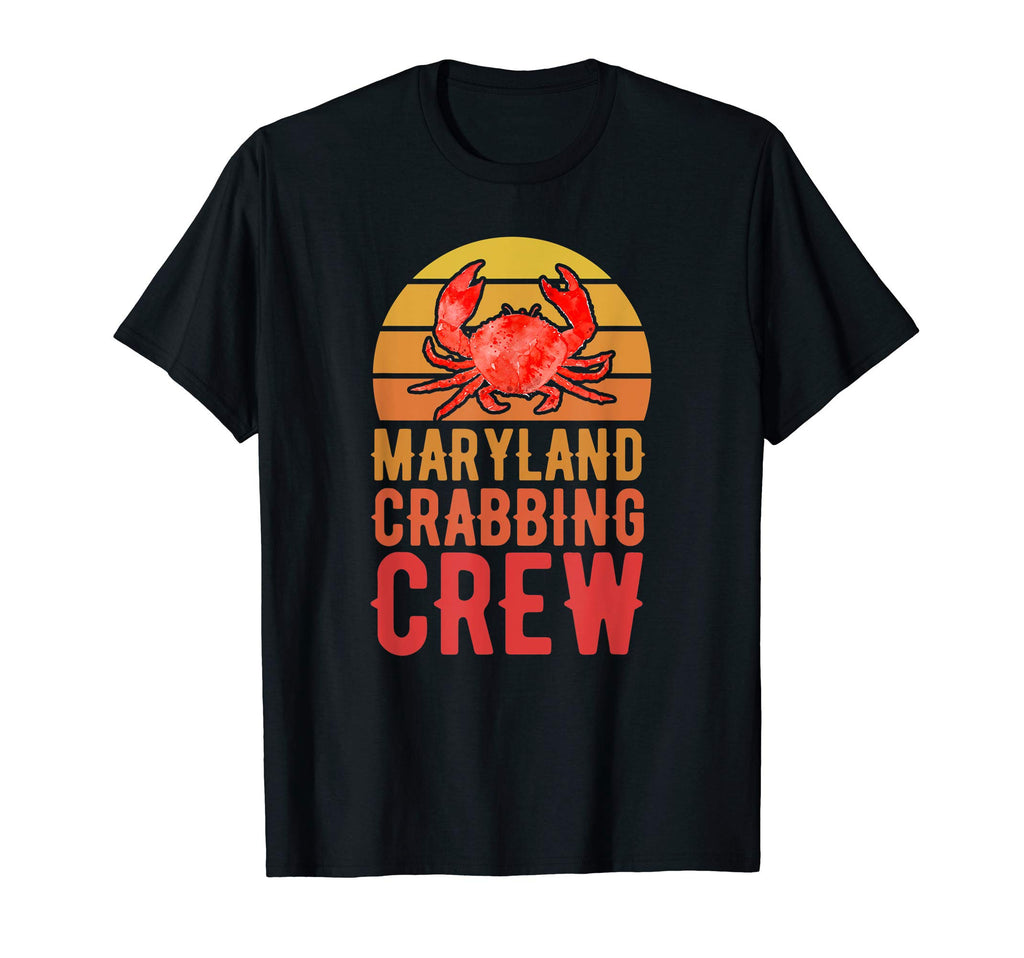 Maryland Crabbing Crew Sunset T-Shirt - Aesthetic Graphic for Adults - T-Shirt, Sweatshirt, Hoodie