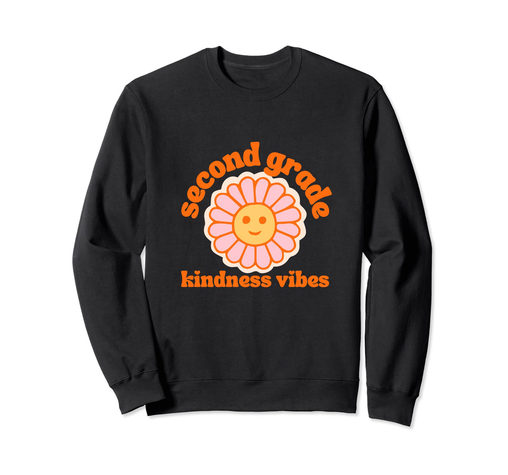 Groovy Second Grade Teacher Sweatshirt - Minimalist Print Men Women - T-Shirt, Sweatshirt, Hoodie
