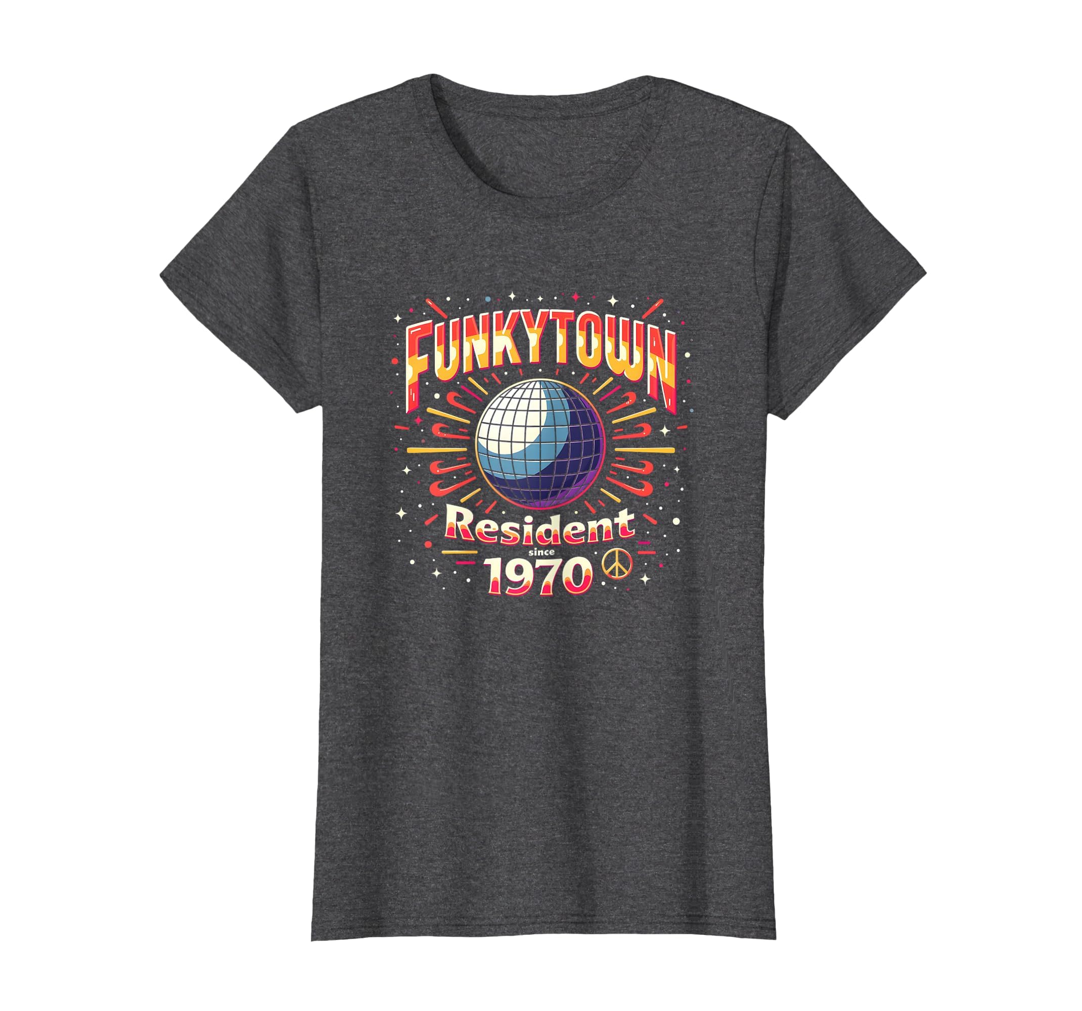 70S Disco Funkytown Resident Since T-Shirt - Aesthetic Graphic for Adults - T-Shirt, Sweatshirt, Hoodie