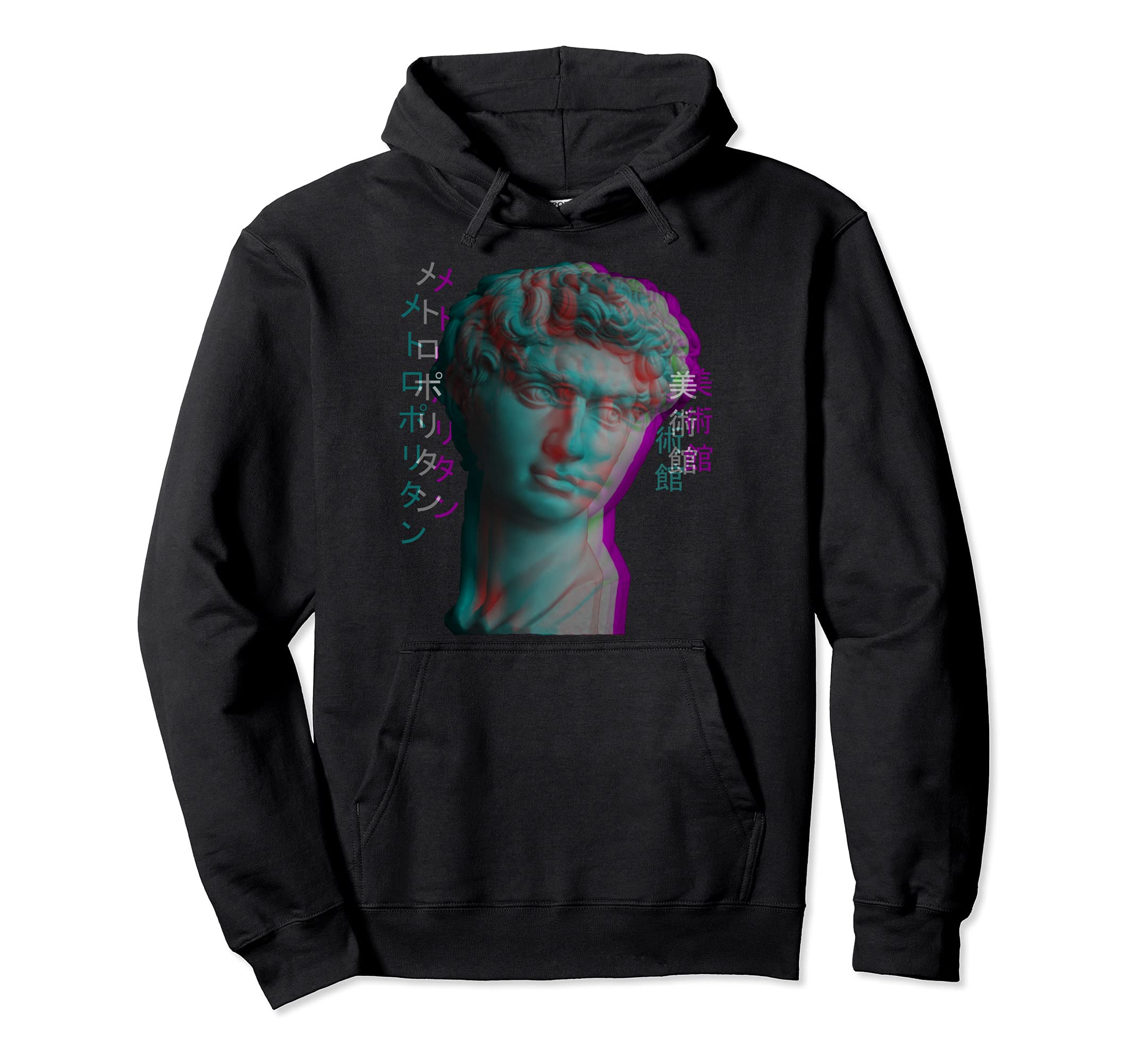 Ancient Greek Sculpture Vaporwave Hoodie - Aesthetic Graphic for Adults - T-Shirt, Sweatshirt, Hoodie