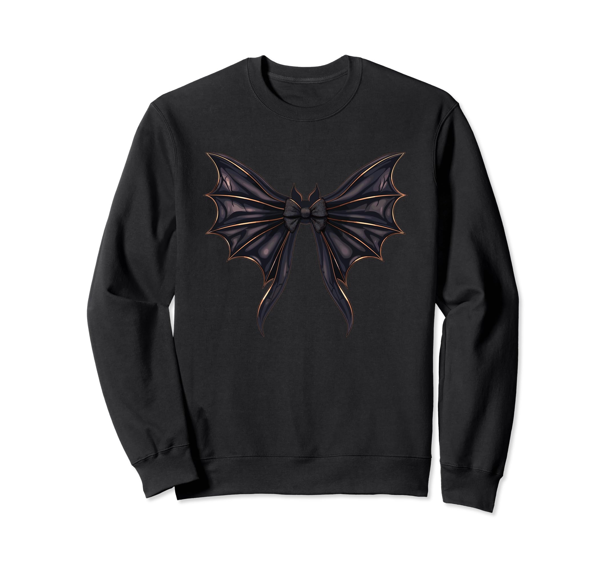Bat Coquette Bow Halloween Bow Sweatshirt - Minimalist Print for Adults - T-Shirt, Sweatshirt, Hoodie