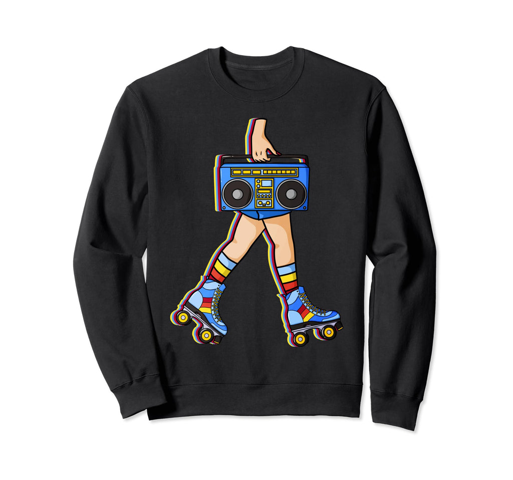 Roller Skates Boombox Disco Ghetto Sweatshirt - Trendy Graphic Unisex - T-Shirt, Sweatshirt, Hoodie