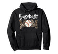 Leopard Baseball Mom Baseball Mama Mothers Hoodie - Graphic Print Unisex - T-Shirt, Sweatshirt, Hoodie