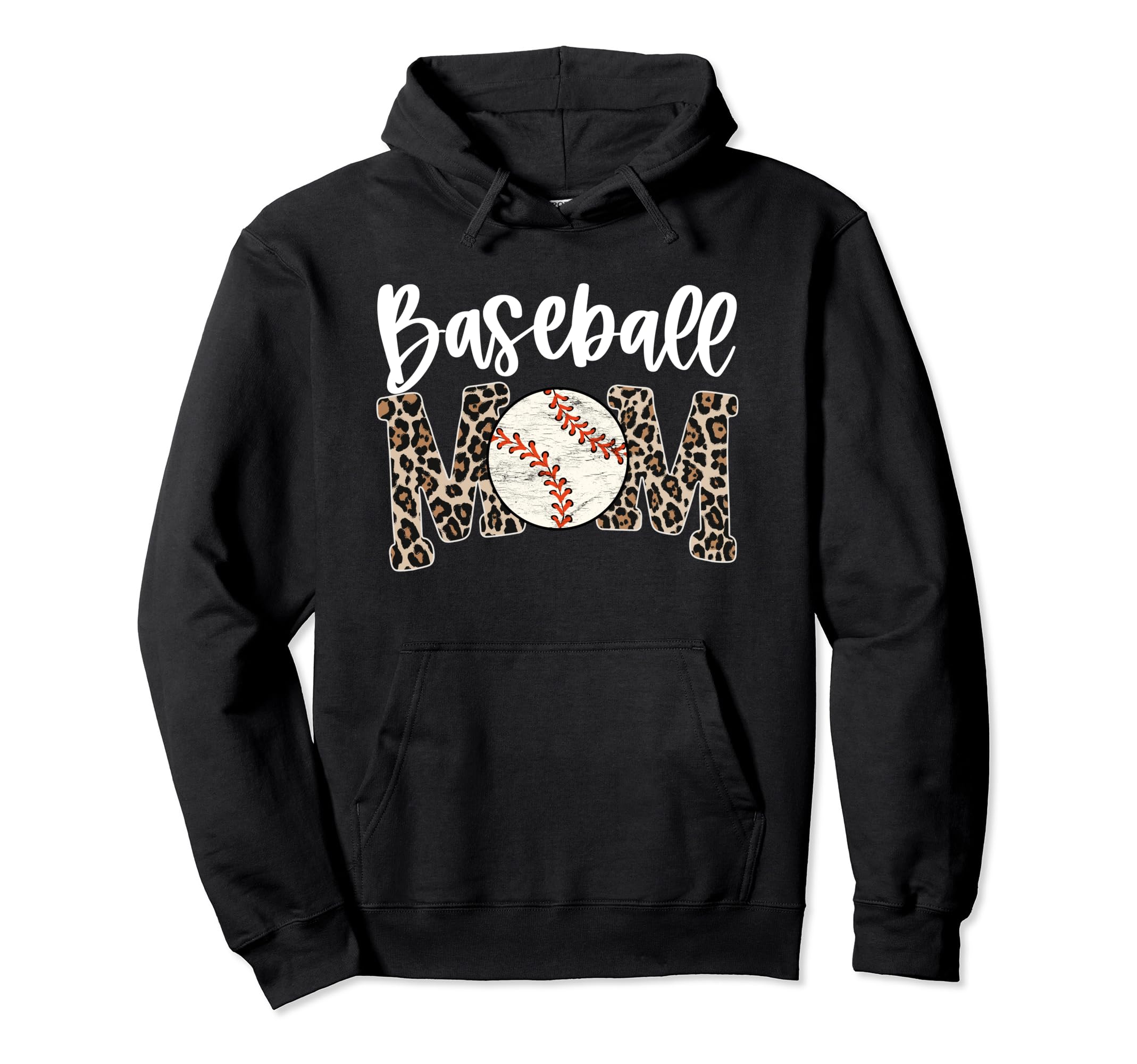 Leopard Baseball Mom Baseball Mama Mothers Hoodie - Graphic Print Unisex - T-Shirt, Sweatshirt, Hoodie