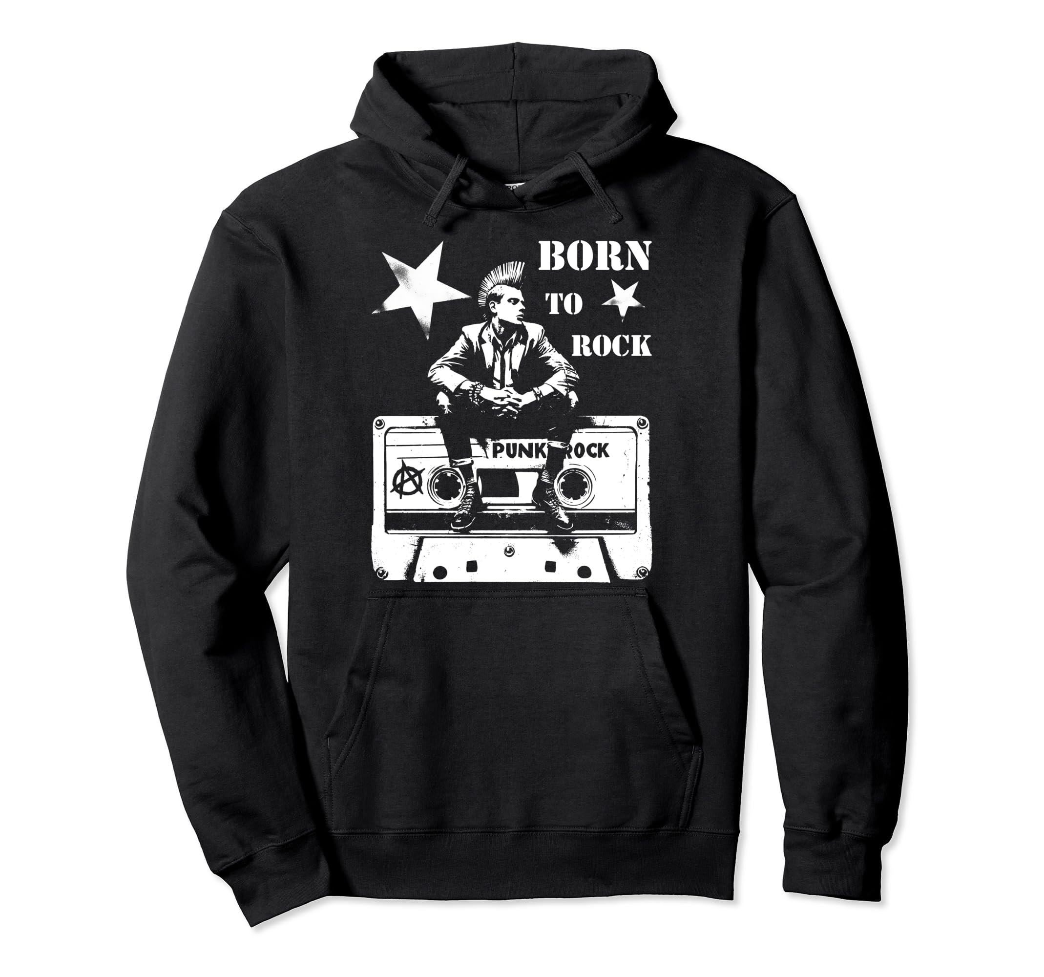 Punk Rock Music Cassette Tape Grunge Hoodie - Graphic Print for Adults - T-Shirt, Sweatshirt, Hoodie