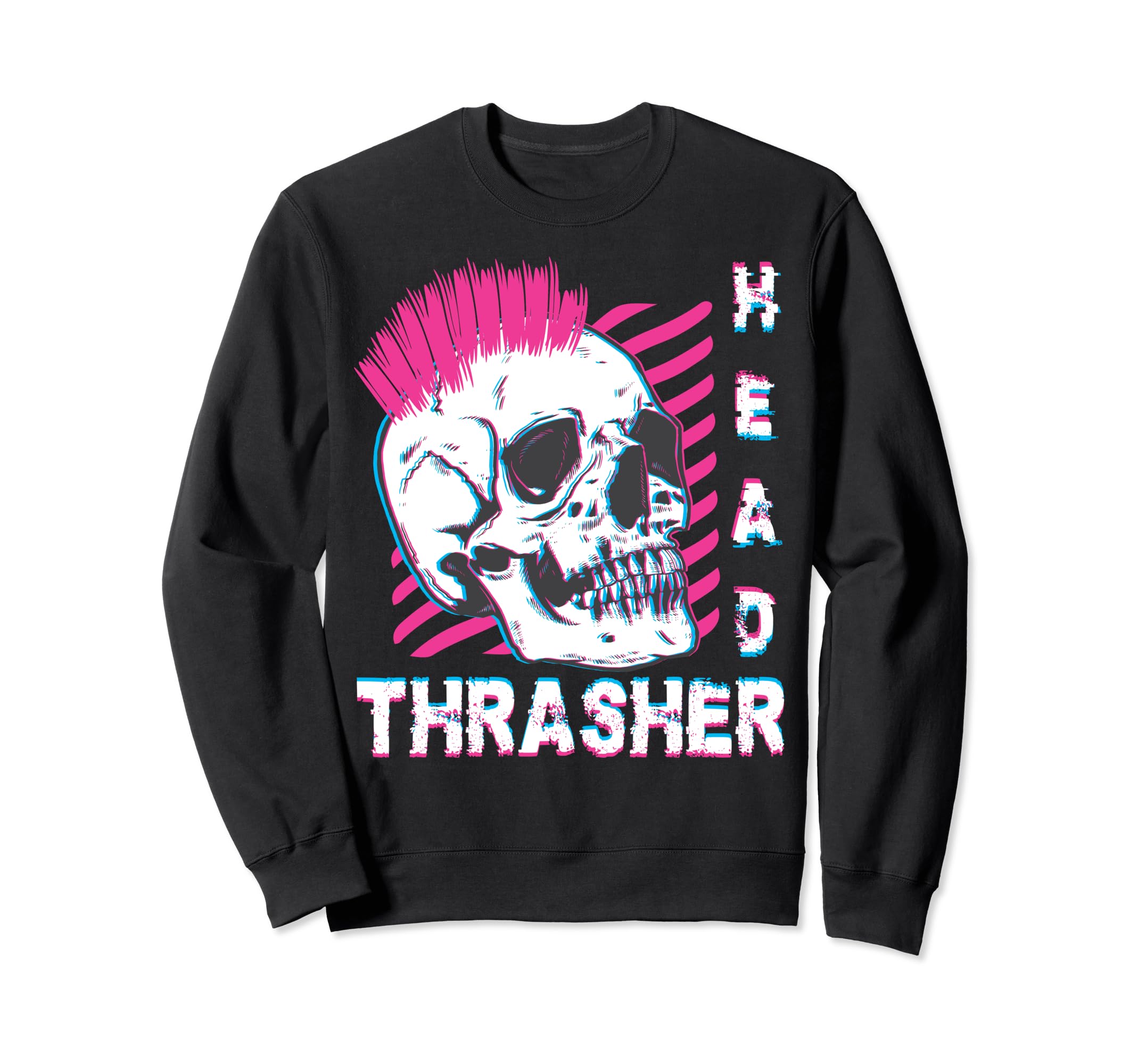 Thrasher Head Distressed Skull Skater Sweatshirt - Unique Graphic Men Women - T-Shirt, Sweatshirt, Hoodie