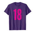 Number 18 Distressed Sport Team Player T-Shirt - Trendy Graphic for Adults - T-Shirt, Sweatshirt, Hoodie