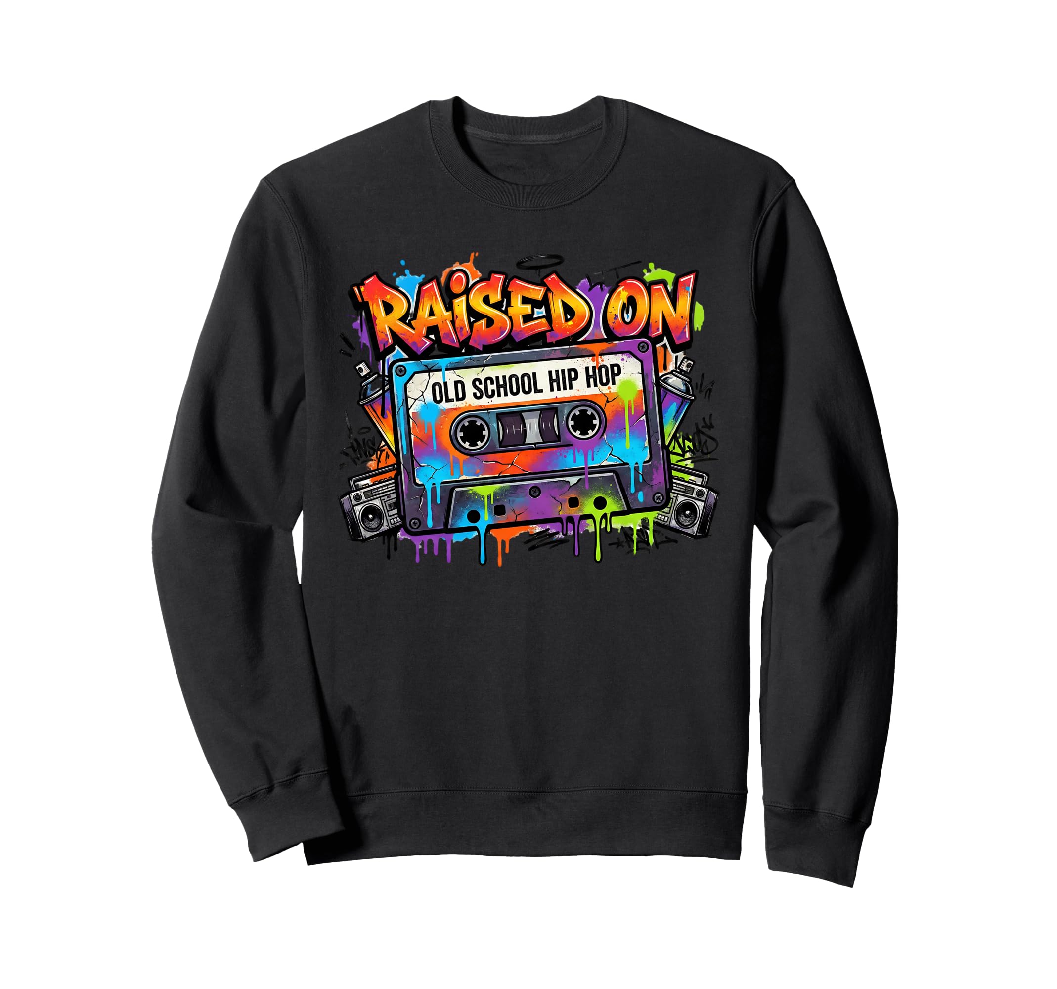 Funny Cassette Graffiti 80S 90S Sweatshirt - Graphic Print for Adults - T-Shirt, Sweatshirt, Hoodie