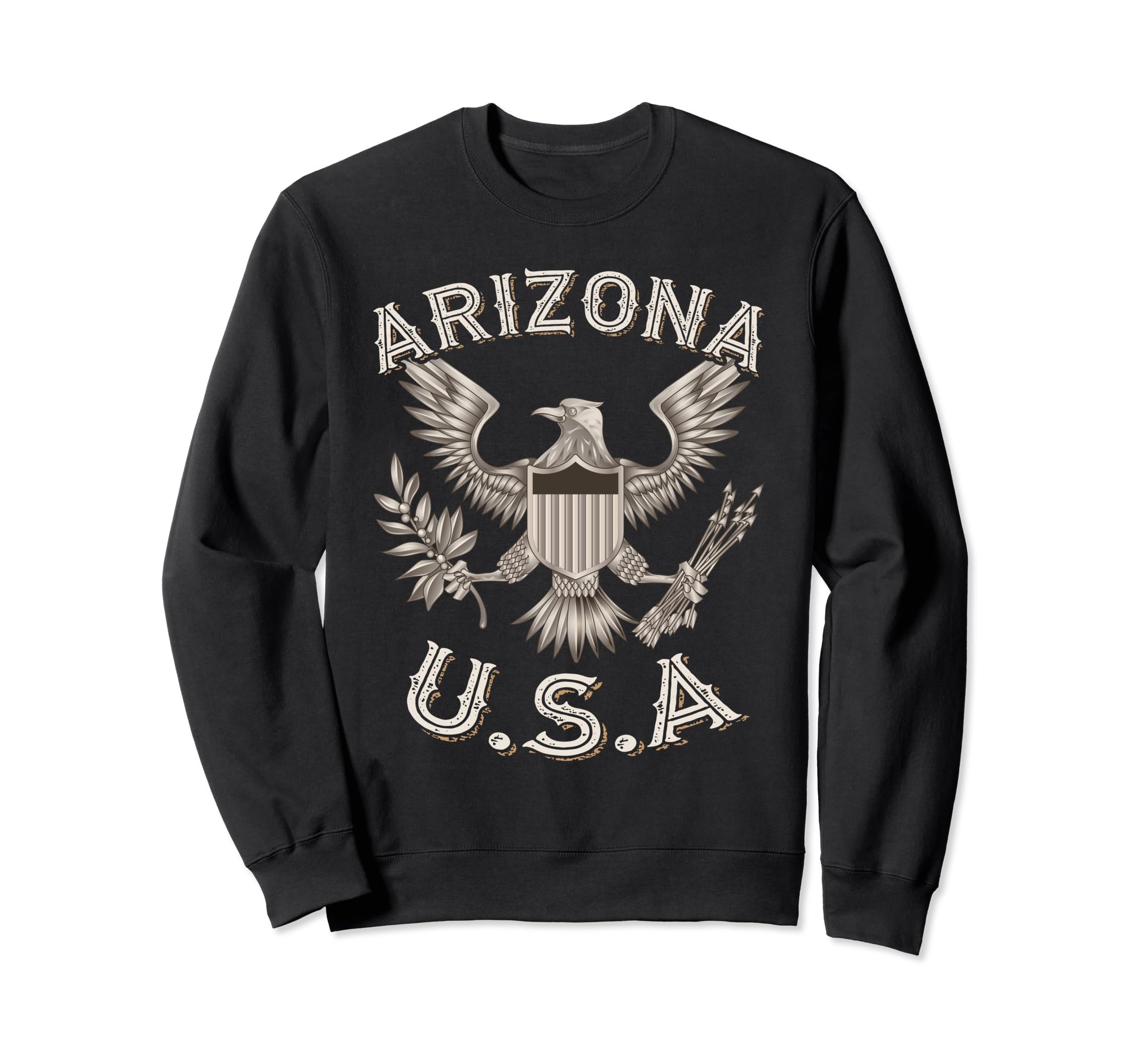 Arizona Usa Patriot Eagle Distressed Sweatshirt - Novelty Apparel Men Women - T-Shirt, Sweatshirt, Hoodie
