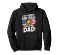 Funny Softball Dad Favorite Player Hoodie - Minimalist Print Men Women - T-Shirt, Sweatshirt, Hoodie