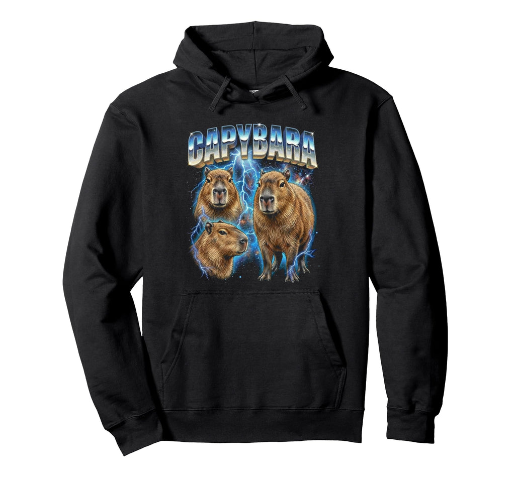 Capybara 80S Funny Capybara 90S Hoodie - Trendy Graphic Unisex - T-Shirt, Sweatshirt, Hoodie