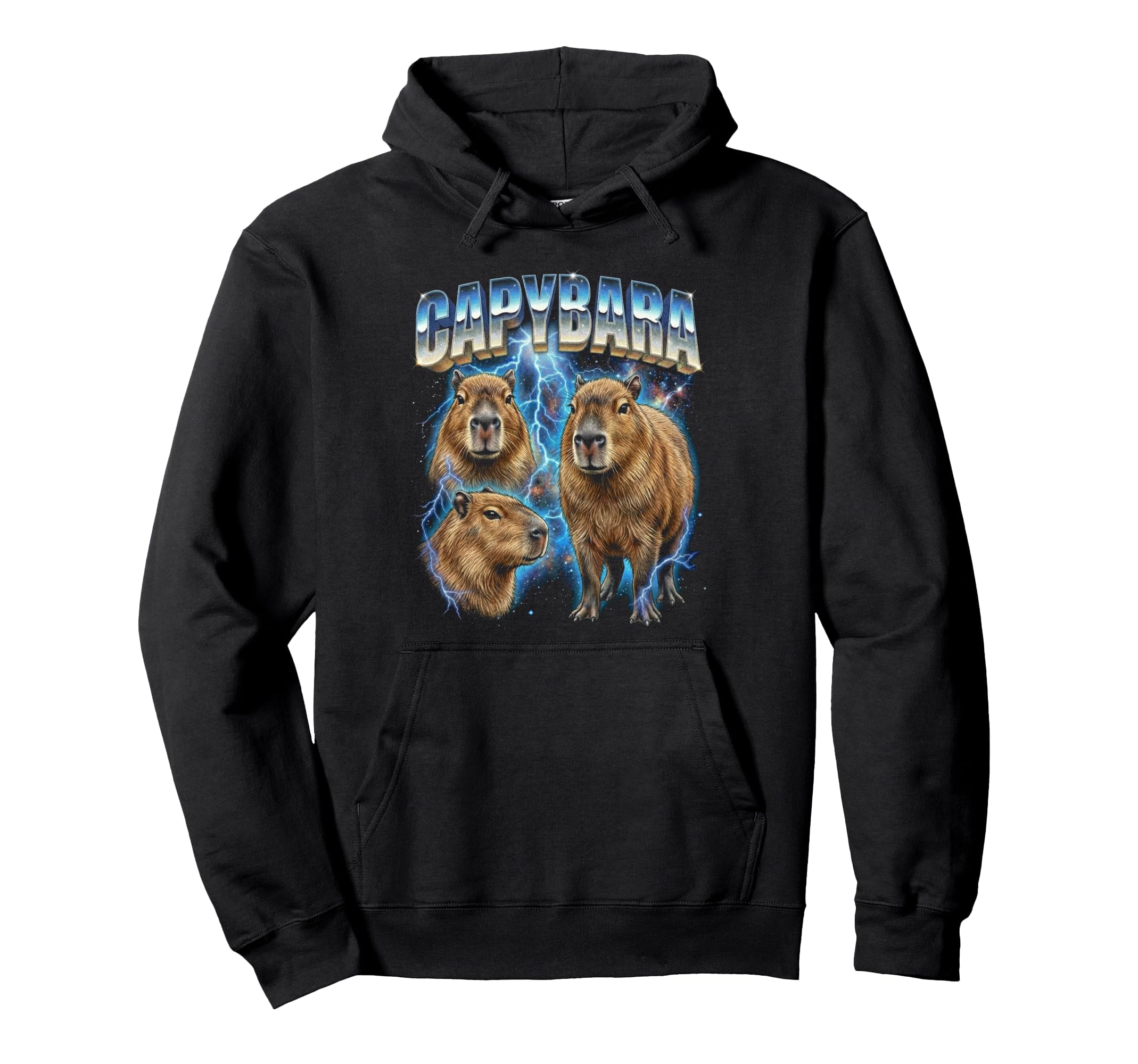 Capybara 80S Funny Capybara 90S Hoodie - Trendy Graphic Unisex - T-Shirt, Sweatshirt, Hoodie