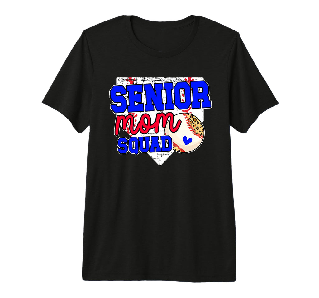 Baseball Senior Mom Squad Baseball T-Shirt - Streetwear Style for Adults - T-Shirt, Sweatshirt, Hoodie